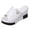 White, variant on Rokment Color Block Platform Wedge Dressy Slides Sandals for Women Ladies 2026 Fashion Casual Leather Open Toe Chunky Heeled Slip on Backless Dress Pumps Summer Black Size 6