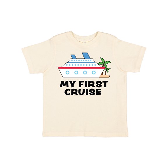 Inktastic My First Cruise with Cruise Ship and Palm Trees Boys or Girls Toddler T-Shirt