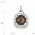 thumbnail image 2 of Pendentif en Argent 925 Plaqué Rhodium Quartz Fumé, 2 of 2