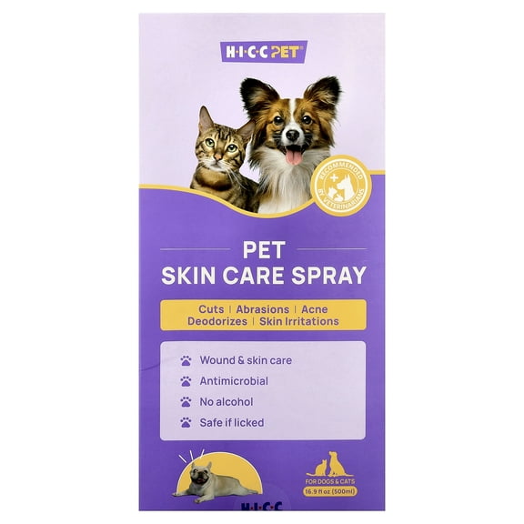 HICC Pet Pet Skin Care Spray, For Dogs & Cats, 16.9 fl oz (500 ml)