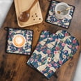 thumbnail image 5 of Golden Retriever Dog and Flower Kitchen Oven Mitt and Pot Holder Sets 4 Pcs for Baking, Cooking and Grilling, Heat Resistant Up To 392 °F, 5 of 7