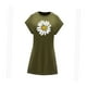 thumbnail image 2 of Vestido de Verano para Mujer, Vestido de Cuello Redondo para Vacaciones, Aniversario, Paseo, Regalo para Mujer S, 2 of 7