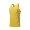 thumbnail image 3 of YYDGH Men's Workout Sleeveless Shirts Quick Dry Moisture Wicking Tees Swim Beach Muscle Tank Tops Gym Running Athletic Outdoor Vests Yellow XXL, 3 of 5