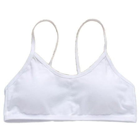 

Girls Training Bra Cotton Wireless Sleep Sport Home Bralette with Removable Pads