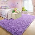thumbnail image 4 of Purple Area Rug for Living Room,5x8 Rug,Fluffy Thick Rug for Bedroom,Soft Indoor Furry Rug for Kids Room,Teen,Women,Shag Modern Cool Rug for Nursery Playroom Classroom,Carpet, 4 of 12