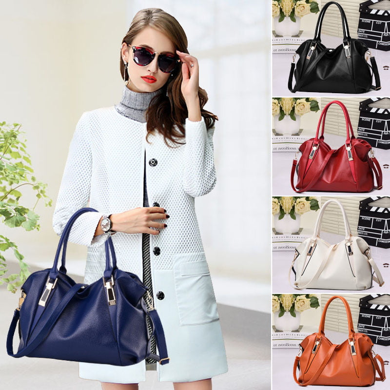 New Fashion Women PU Leather Handbag Shoulder Bag Messenger Hobo Tote Purse Bag 