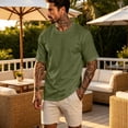 thumbnail image 2 of Mfakffe V Neck Mens T-Shirts Short Sleeve Summer Comfort T Shirts for Men V Neck Breathable Comfy T Shirts for Men Solid Tees, 2 of 5