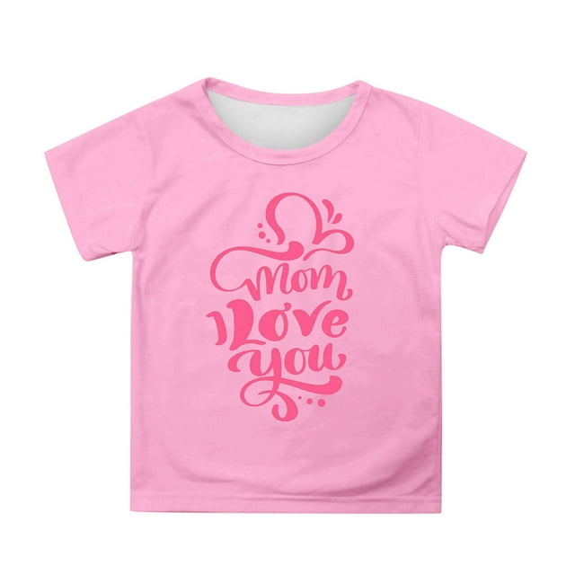 Bouquet Cute Printed Girls' Solid Color Casual Top