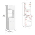 thumbnail image 3 of Microwave Cabinet White Color, Four Legs, One Drawer, Double Door, Shelf, Long-lasting , Superior Material, 3 of 4