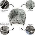 thumbnail image 2 of Funda protectora para sillón Club (blanco y negro) - Muy elástica - Desmontable y lavable - Protección de muebles para salón, 2 of 5