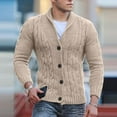 thumbnail image 2 of Mens Sweaters Mens Cable Knit Cardigan Shawl Collar Loose Fit Long Sleeve Casual Cardigans, 2 of 4