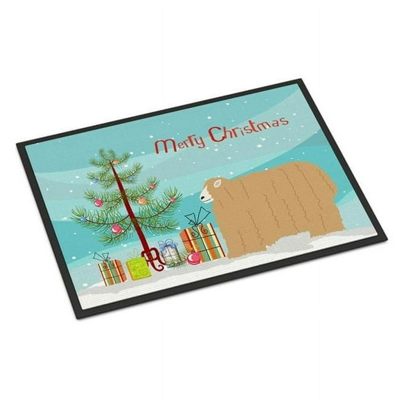 Caroline's Treasures BB9338MAT Lincoln Longwool Sheep Christmas Door Mat, Indoor Rug or Outdoor Welcome Mat 18x27