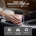 thumbnail image 5 of 18oz Travel Coffee Mug, 316 Stainless Steel Vacuum Insulated Tumbler with 2-in-1 Straw Lid & Strap, Color Gradient Print, 5 of 6