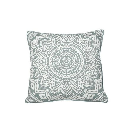 Feather Medallion - Urban Loft by Westex 651337 20 x 20 in. Starburst Feather Filled Decorative Throw Pillow Cushion - Medallion Teal & Green