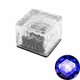 thumbnail image 1 of Lámpara cuadrada de azulejos de cristal Luces de azulejos de piso de cristal de imitación púrpura LED solares impermeables al aire libre Luces de enchufe de tierra de jardín Luces de césped de jardín de pasillo Luces decorativas enterradas en césped Luces de paisaje JM, 1 of 5