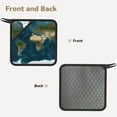 thumbnail image 2 of Sikiie World Map Pot Holders Kitchen Insulation Mats Heat Resistant Pot-Holder Oven Anti-Scald Pads for Cooking Baking, 7.1*7.1inch, 2 of 8