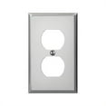 thumbnail image 2 of AmerTac Pro Duplex Outlet Wall Plate, 1-Gang, Stamped Steel - Polished Chrome - Silver, 2 of 2