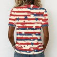 thumbnail image 5 of Dweltoz 250th Anniversary Tshirts for Women 1776-2026 4th July Patriotic Shirt V-Neck Short-Sleeved American Flag Red White and Blue 250th Birthday Clothes,Watermelon Red 2XL, 5 of 5