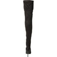 thumbnail image 2 of STEVE MADDEN Womens Black Cushioned Stretch Dominique Pointed Toe Stiletto Dress Boots 7 M, 2 of 4