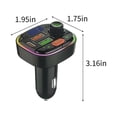 thumbnail image 3 of Binmer MP3 Player Can Be Inserted Into USB QC3.0 Fast Charging In Car Voltage Monitoring Voice Navigation Cool Lighting Bluetooth In Car, 3 of 8