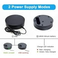 thumbnail image 4 of Motorized Rotating Display Stand, 360 Degree Photography Turntable with 6 PVC Backgrounds,Battery/USB Power Supply Black,1 x turntable 1 x usb data cable 6 x background boards,Black, 4 of 7