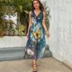 thumbnail image 5 of Vestido Largo Sin Mangas Para Mujer, Watercolor Dandelion Traje Informal Para Cumpleaños, Verano, 5 of 5
