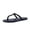 Black, variant on Trio Flip Flops for Women, Comfortable Beach Sandals with Braided Thong Strap, Memory Foam Footbed and Metallic Ring Accents