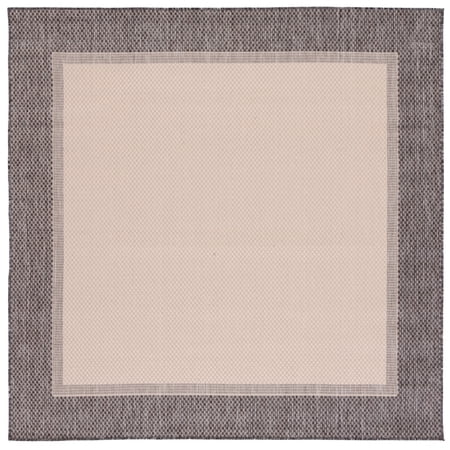 SAFAVIEH Martha Stewart Geometric Indoor/Outdoor Area Rug, Camel/Brown, 6'7" x 6'7" Square