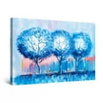 thumbnail image 1 of Startonight Canvas Wall Art Abstract - Blue Landscape, Trees over Time Painting - Artwork Print for Bedroom 24" x 36"&nbsp;, 1 of 6