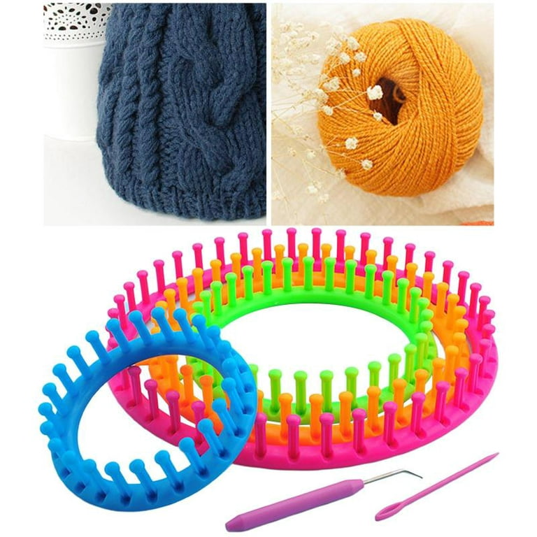 Jinyi Flower Loom Knitting, Wool Loom Set With , Hook Nstructs, S Round Knitting  Loom For Hat Socks, Ter Loom For(1 Set, Mu