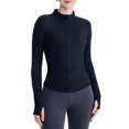 thumbnail image 1 of Womens Workout Jackets, Full Zip Slim Fit Athletic Running Sports Track Jacket with, 1 of 9