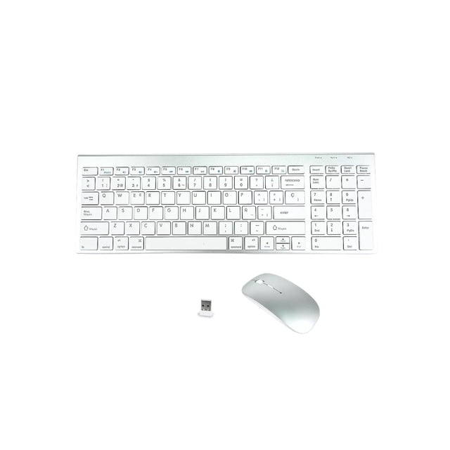 Juego De Teclado Y Ratón Inalámbricos Blanco Lab.G Kits de Teclado y Mouse