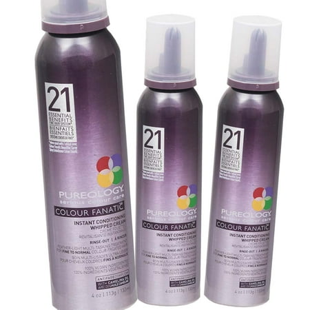 Pureology Colour Fanatic Instant Conditioning Whipped Cream 4 oz - Pack of 3