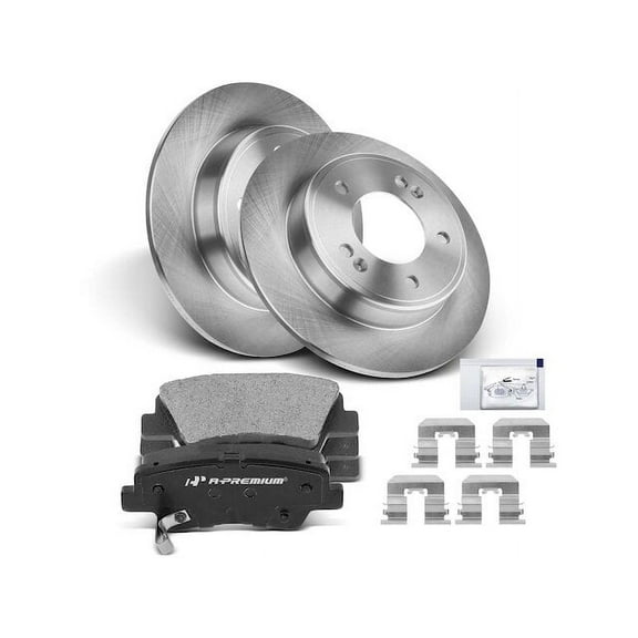 Rear Brake Pad and Rotor Kit 6 - Compatible with 2014 - 2018 Kia Forte 2015 2016 2017