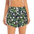 thumbnail image 2 of Susaid Fun Panda Playing With Bamboo Leaves Print Women's High Waisted Running Shorts Quick Dry Athletic Gym Track Workout Shorts Zip Pocket-X-Large, 2 of 7