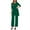 Green, variant on Wovix Fall Outfits For Women 2025 Trendy Sets 3 Piece Suit Set Stylish Formal Workwear Crewneck Elbow Sleeve Solid Color Outfit Long Pants Business Casual Sweatsuit Lounge Set Matching Sets