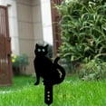 thumbnail image 2 of Letreros de silueta de estaca de gato para jardín, patio, césped, decoración de exteriores, adorno 24x30cm sentado, 2 of 7