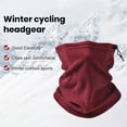 thumbnail image 4 of YAOBAMM Drawstring Neck Gaiter Winter Multifunctional All in 1 Fleece Neck Gaiter Solid Color Drawstring Face Guard Thick Cycling Headwear Running Sport, 4 of 6