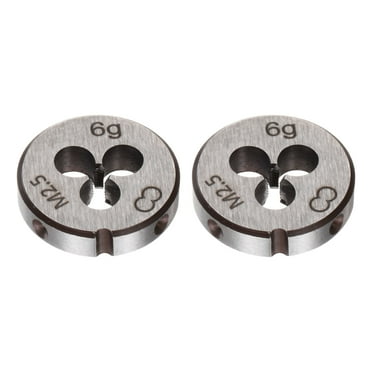 2 Pieces Round Threading Dies Metric M2.5 x 0.45 Thread Left Hand  Screw Cutting Dies