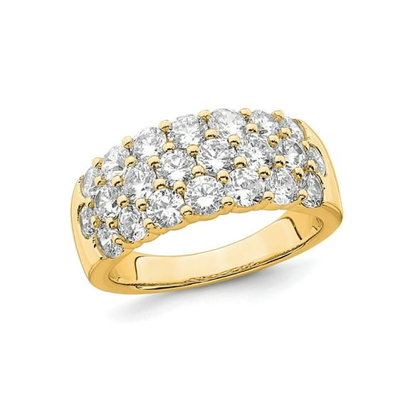 2.50 Carat (Ctw SI1-SI2, G-H-I) Lab-Grown Diamond Ring in 14K Yellow Gold