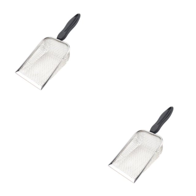 Methold Pala de playa: fácil de transportar y almacenar Pala de malla de playa resistente y duradera Pala de malla de playa Mango estándar de estándar Mango de polipropileno de 4.5 mm. 2Conjunto