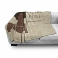 thumbnail image 3 of Pin up Girl Soft Flannel Fleece Throw Blanket, Flapper Style Teenage Girl with Vintage Long Pearl Necklace, Cozy Plush for Indoor and Outdoor Use, 60" x 80", Chocolate Beige, by Ambesonne, 3 of 6