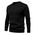 thumbnail image 3 of Suéter de otoño e invierno para hombre, camiseta informal de manga larga con cuello redondo, holgada, a cuadros pequeños y finos para hombre, 3 of 6