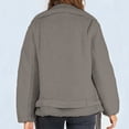 thumbnail image 4 of Patlollav Womens Coats Solid Color Lapel Casual Long Sleeve Tops Loose Jacket, 4 of 6