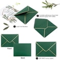 thumbnail image 3 of PinesC 50 PCS Invitation Envelopes, 5x7 Envelopes for Invitations Green Envelopes for 5x7 Cards A7 Luxury Envelopes Mailing Envelopes for Wedding, Graduation, 3 of 5