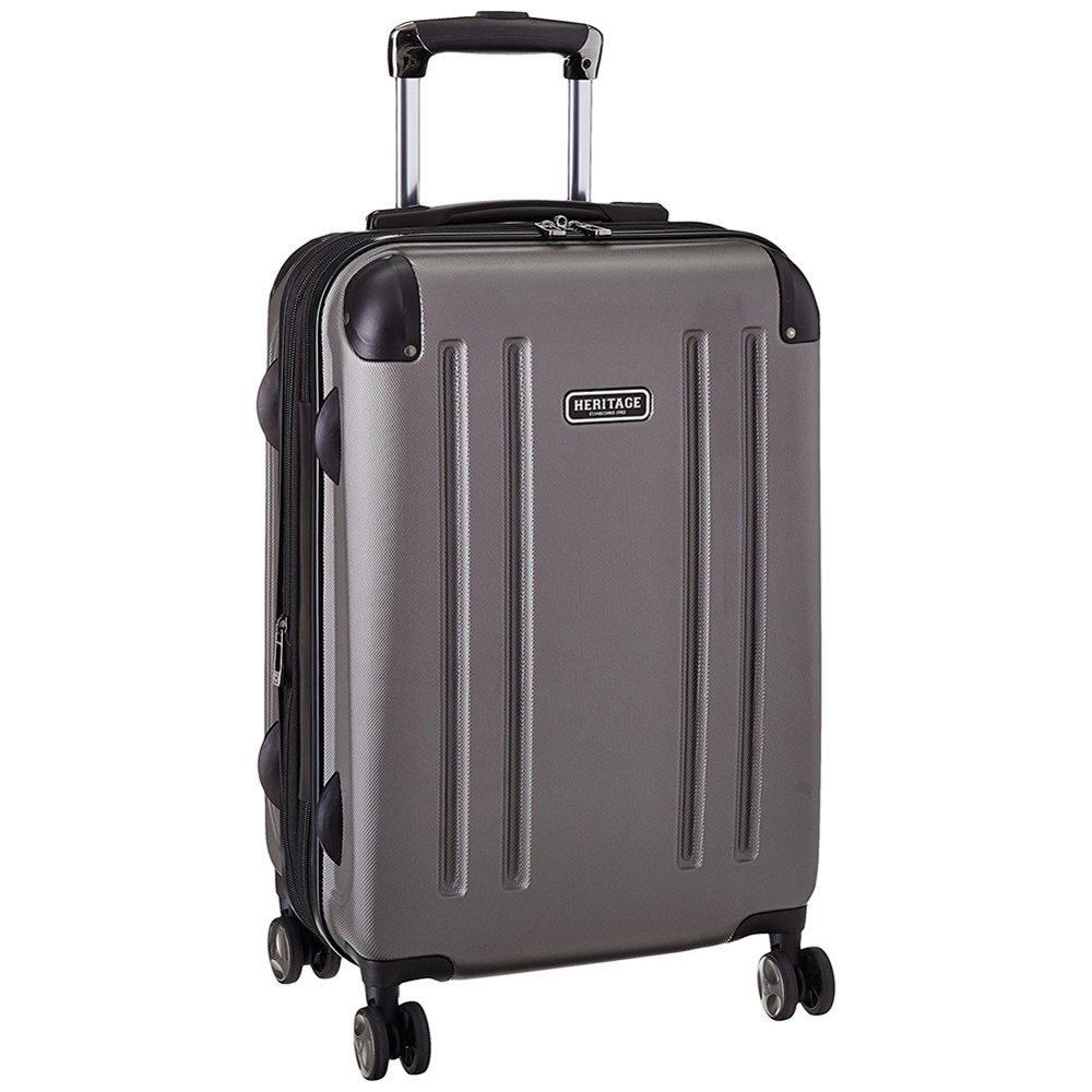 Heritage Travelware O'Hare 20" CarryOn Luggage, Silver