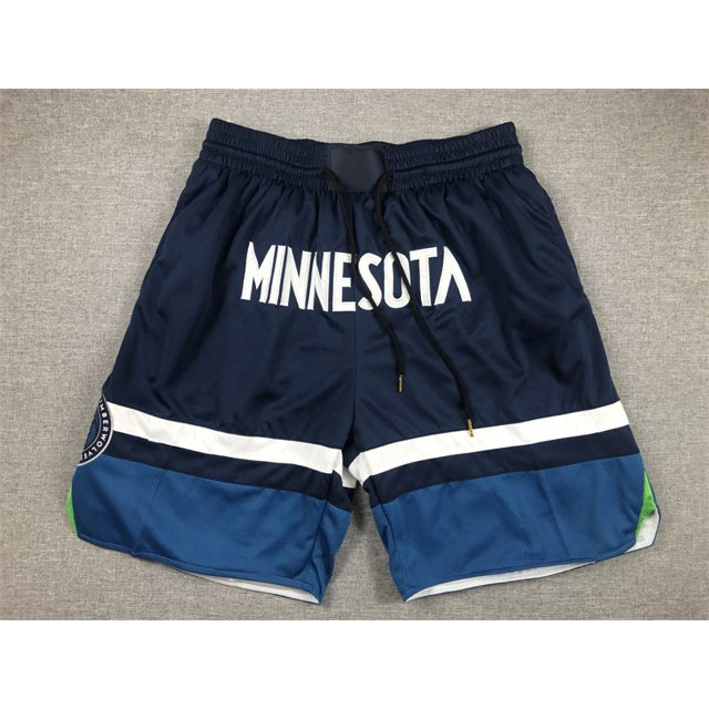 Basketball Shorts Embroidered Shorts Shorts Timberwolves Retro Embroidered Zipper Pocket Shorts -WEVALLEY