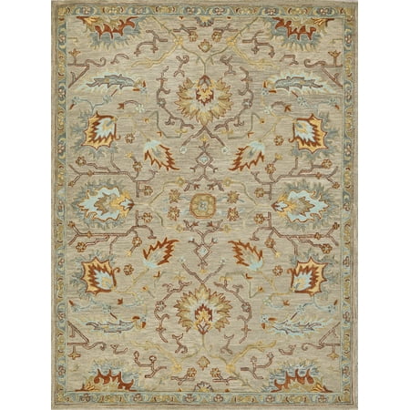 Newport Hand-Tufted New Zealand Wool Beige/Brown 14'x18' Area Rug