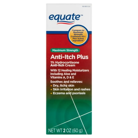 Equate Maximum Strength Anti-Itch Plus Cream, 2 Oz