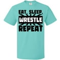 thumbnail image 3 of Inktastic Eat, Sleep, Wrestle, Repeat T-Shirt, 3 of 5
